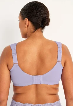2-Pack|Undertøj- Soft BH med broderi Lily 2-pack Lilla + Hvid