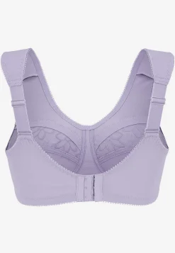 2-Pack|Undertøj- Soft BH med broderi Lily 2-pack Lilla + Hvid