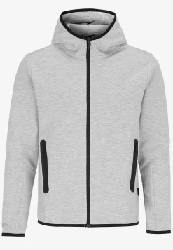 Trøjer-JACK & JONES Sporty hættetrøje med lynlås Lys gråmeleret