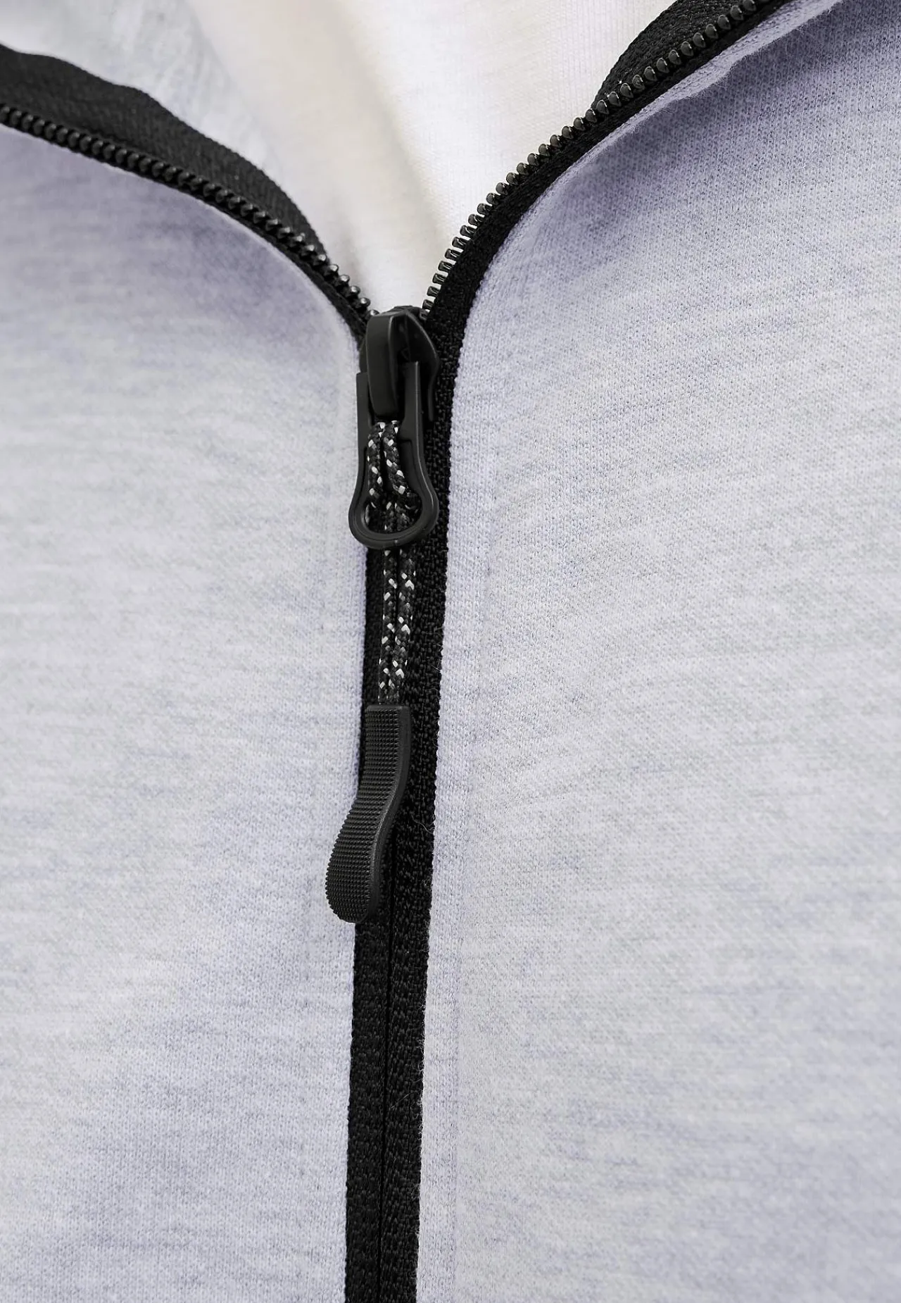 Trøjer-JACK & JONES Sporty hættetrøje med lynlås Lys gråmeleret