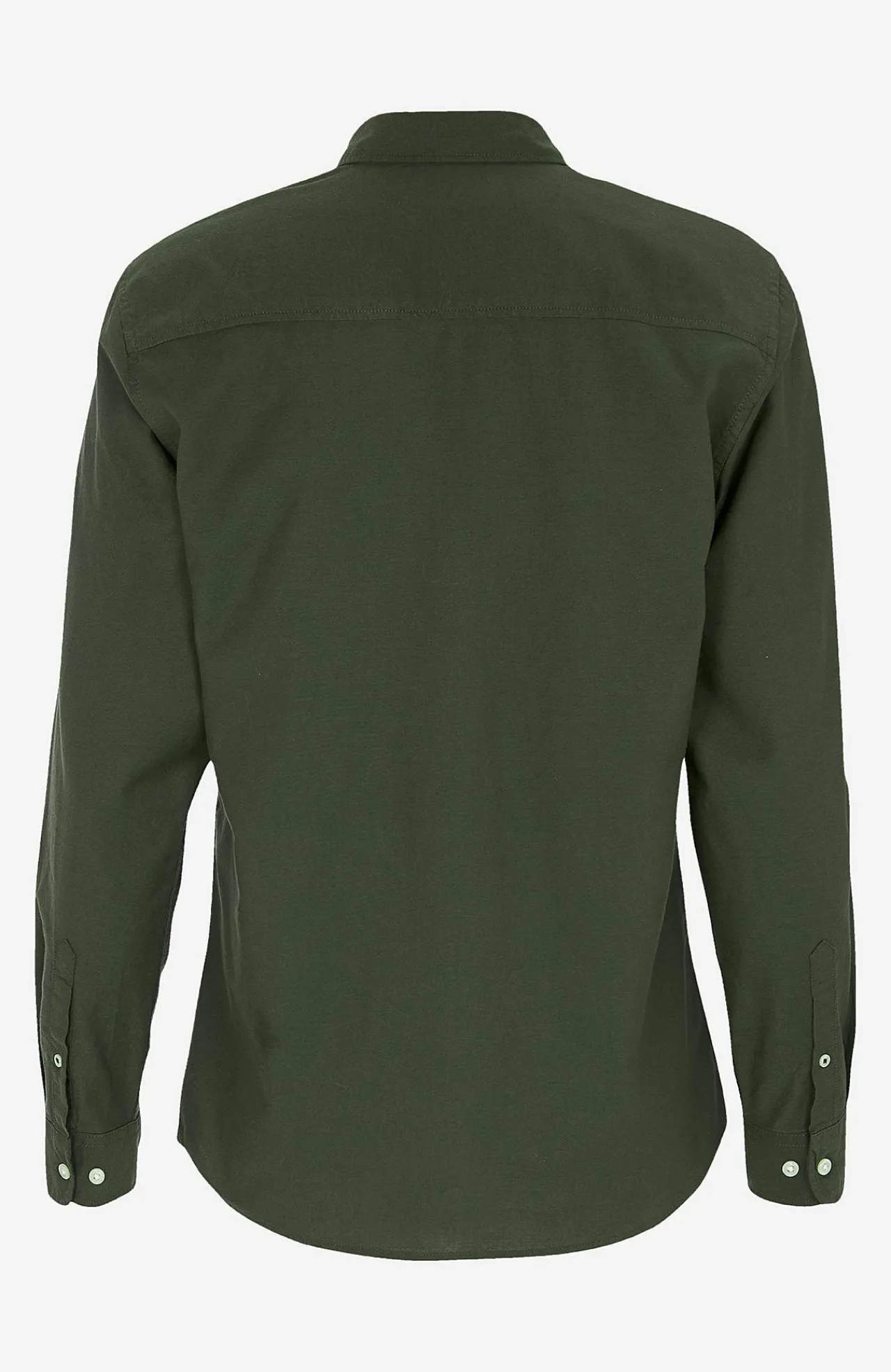 Skjorter- Stilren skjorte med button down flip Mørkegrøn