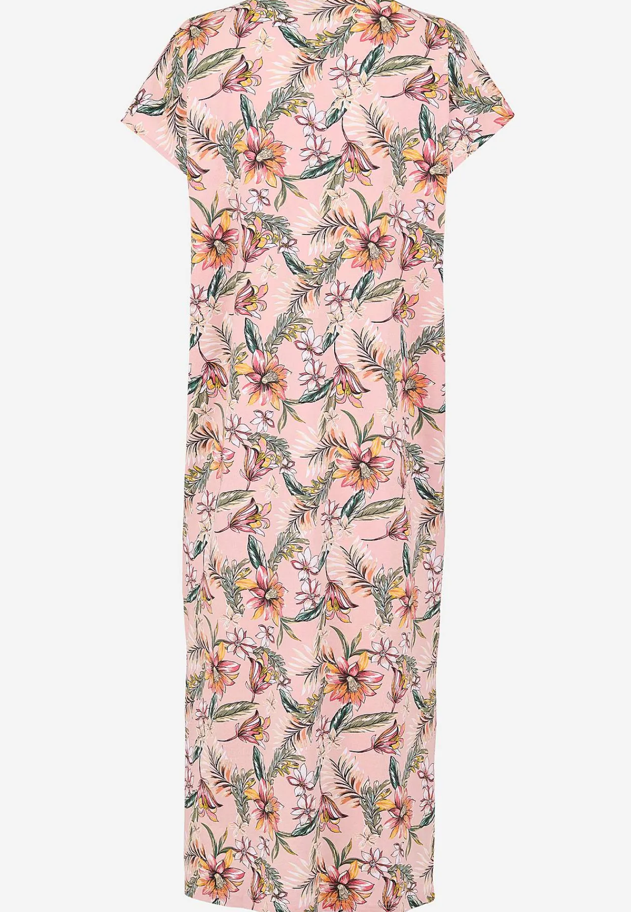 Maxikjoler|Strandtøj- Strandkaftan i jersey Rosa / Blomstret