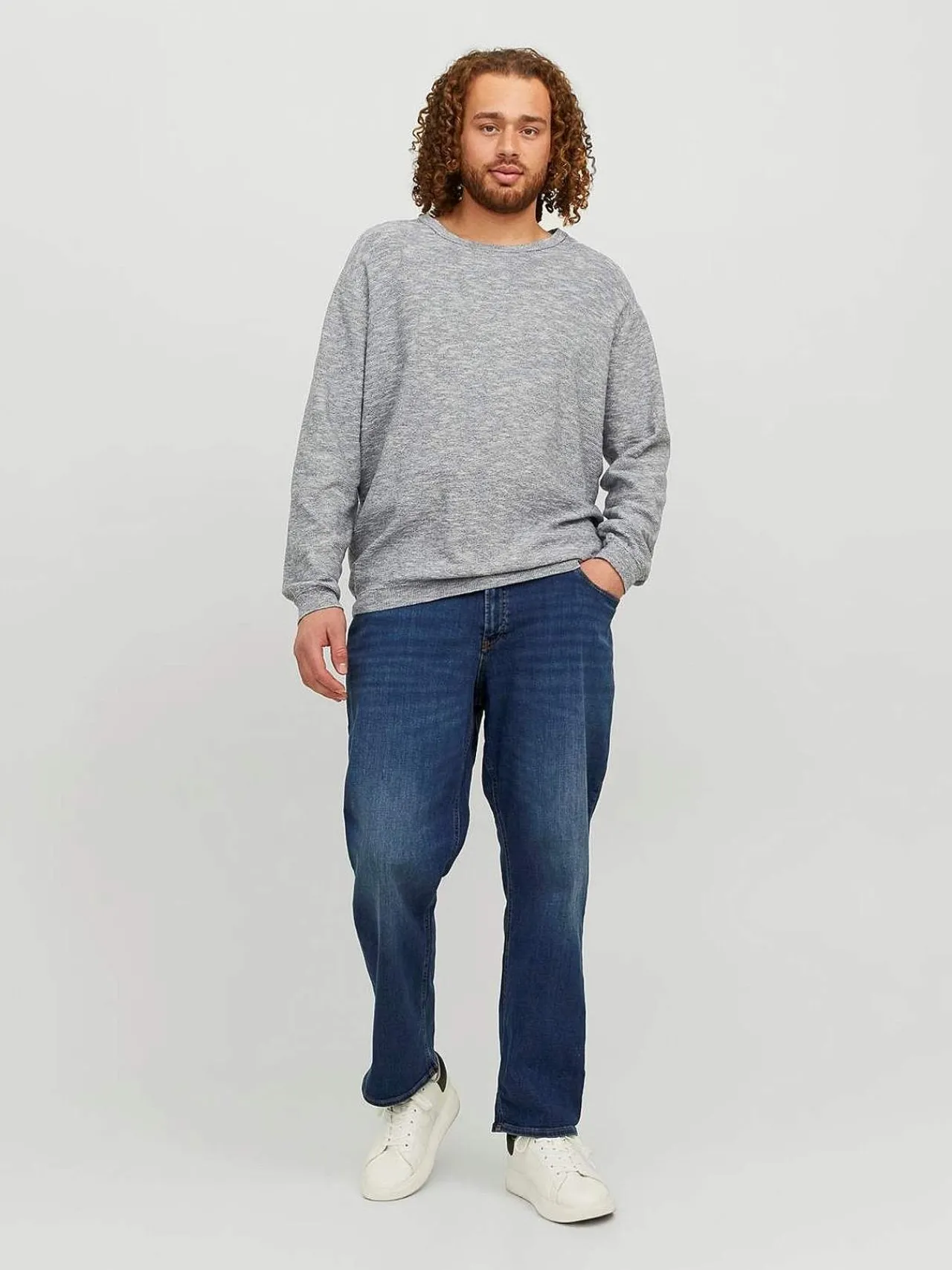 Regular Fit- Stretchjeans Blå denim