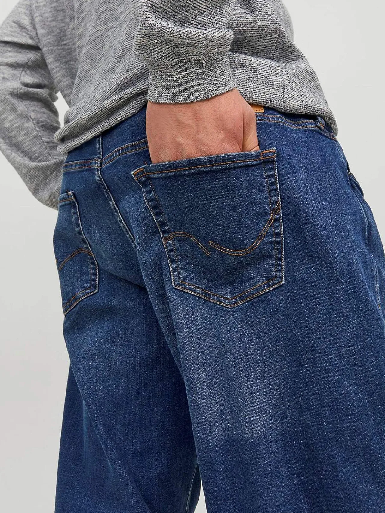 Regular Fit- Stretchjeans Blå denim