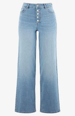 Høj Talje|Straight Fit-Cellbes of Sweden Stretchjeans med høj talje Lyseblå / Denim
