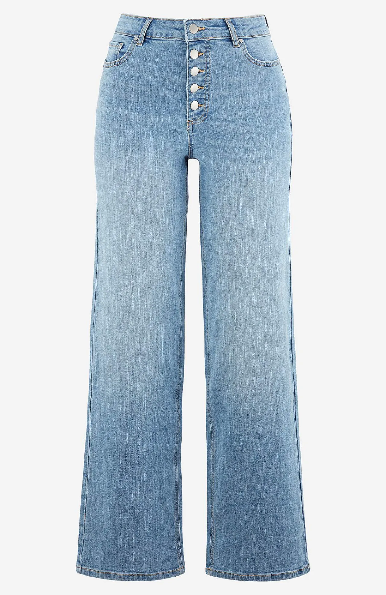 Høj Talje|Straight Fit-Cellbes of Sweden Stretchjeans med høj talje Lyseblå / Denim