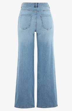 Høj Talje|Straight Fit-Cellbes of Sweden Stretchjeans med høj talje Lyseblå / Denim
