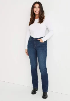 Ankeljeans|Flere Længder-Cellbes of Sweden Stretchjeans med lige ben - tre længder Linnea Mellemblå / Denim