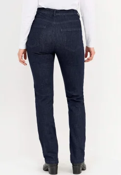 Ankeljeans|Flere Længder-Cellbes of Sweden Stretchjeans med lige ben - tre længder Linnea Mørk denim / Ikke vasket
