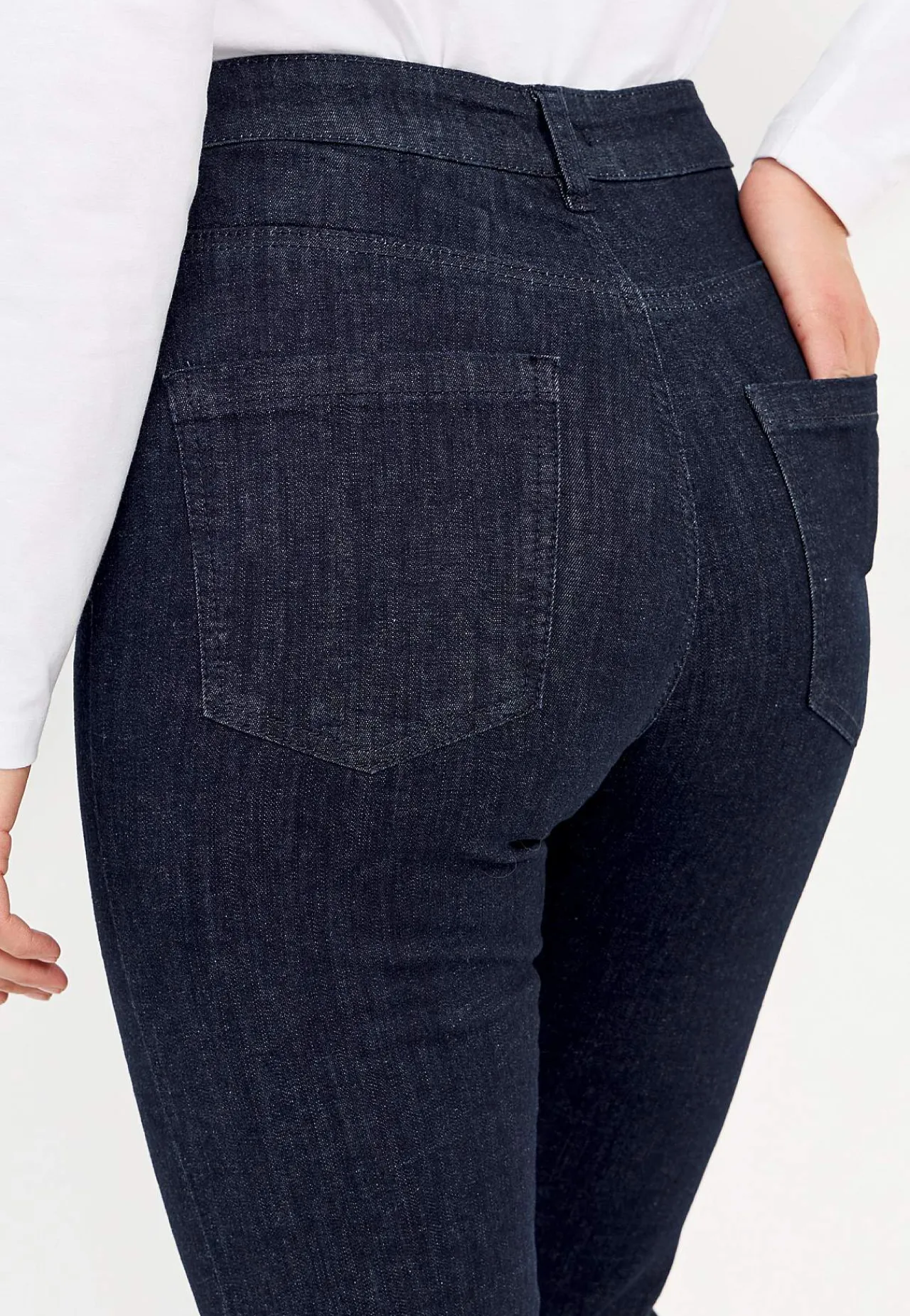 Ankeljeans|Flere Længder-Cellbes of Sweden Stretchjeans med lige ben - tre længder Linnea Mørk denim / Ikke vasket