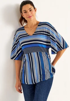 Mønstrede|Toppe-Cellbes of Sweden Stribet jerseytop Marine / Stribet