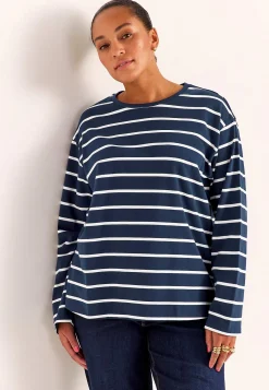 Mønstrede|Toppe-Cellbes of Sweden Stribet jerseytop i økologisk bomuld | Cellbes