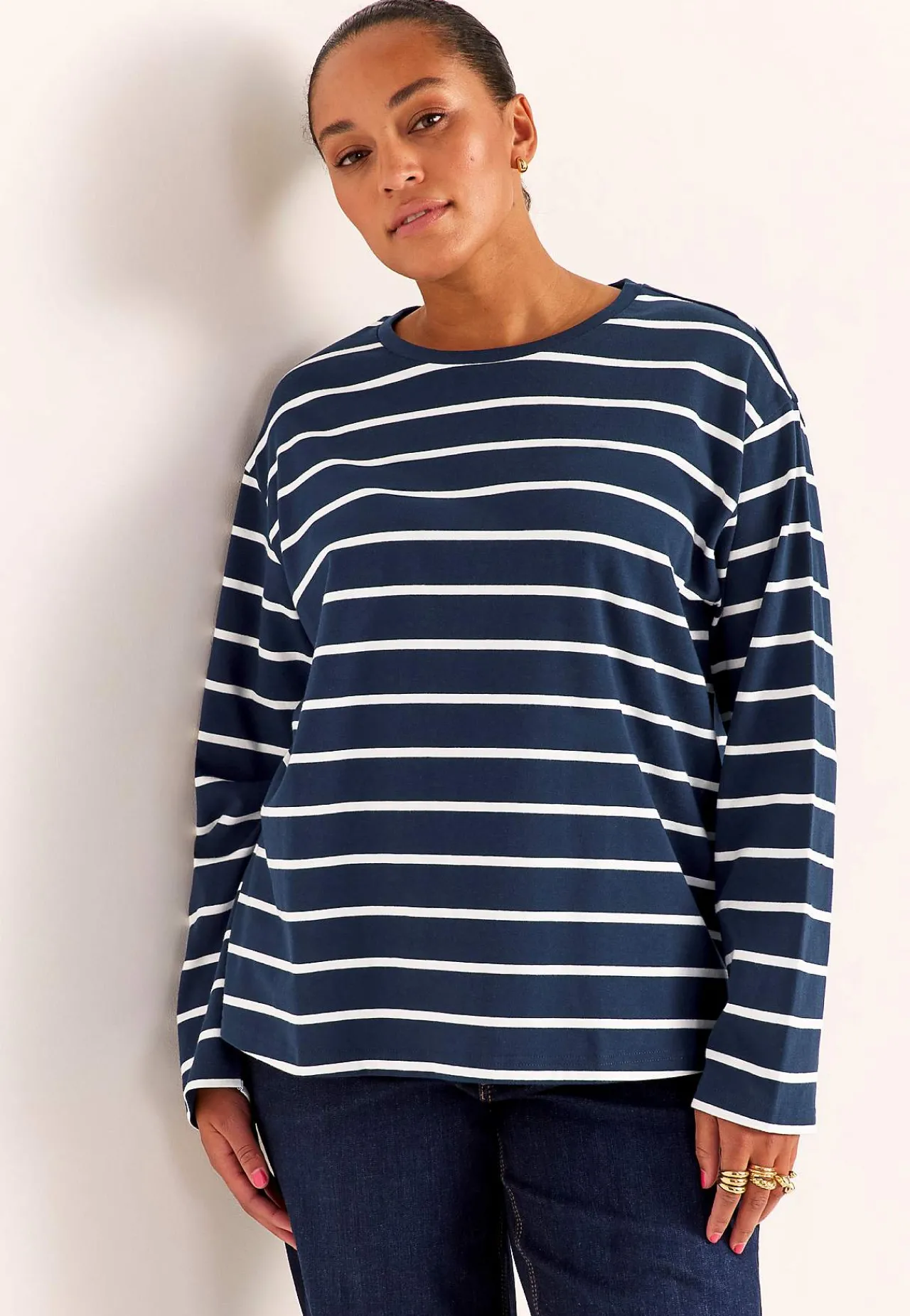 Mønstrede|Toppe-Cellbes of Sweden Stribet jerseytop i økologisk bomuld | Cellbes