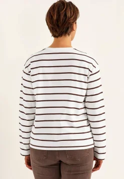 Mønstrede|Toppe- Stribet jerseytop i økologisk bomuld | Cellbes