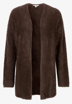 Cardiganer|Cardiganer- Strikket, åben cardigan Brun