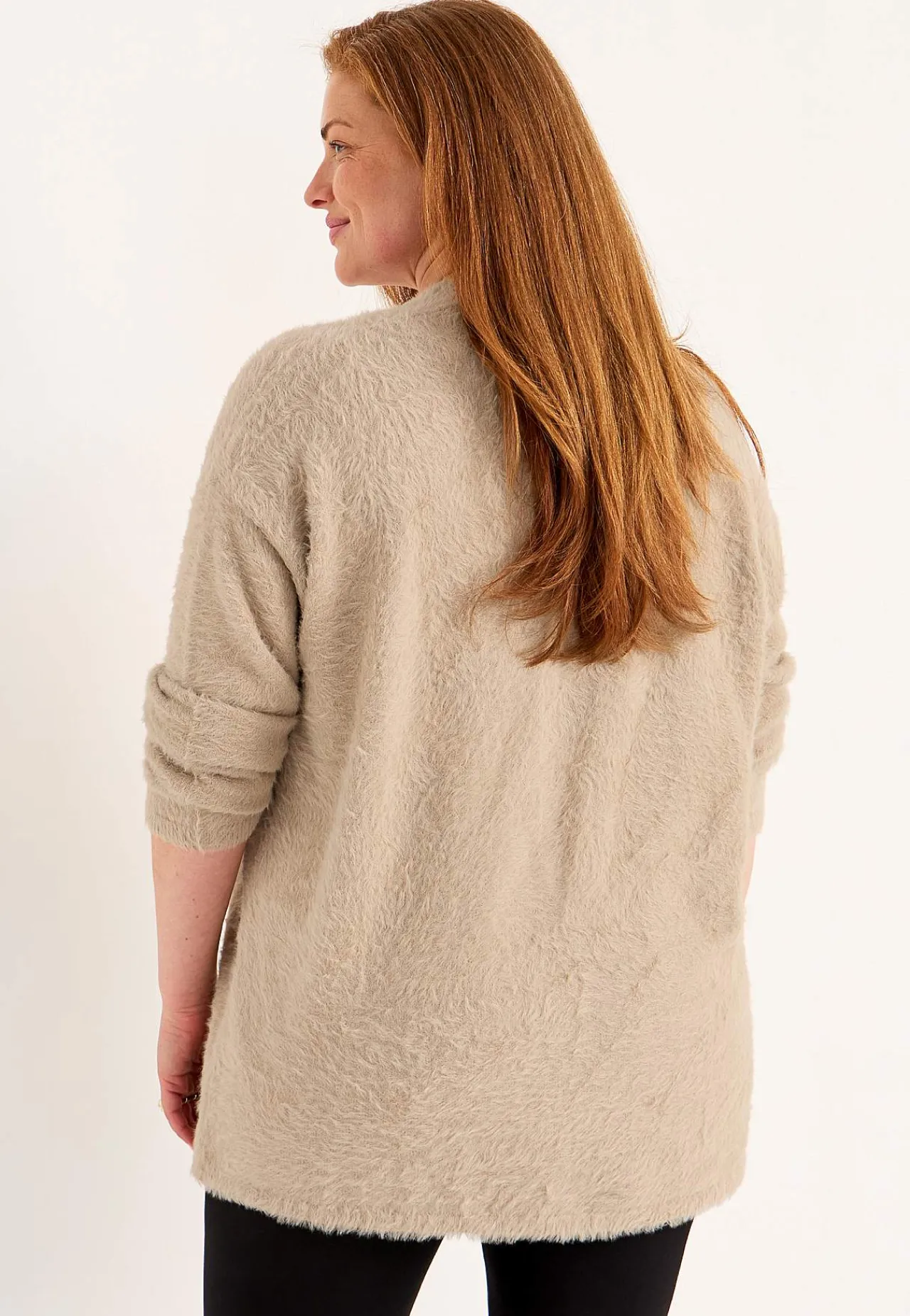 Cardiganer|Cardiganer-Cellbes of Sweden Strikket, åben cardigan Beige