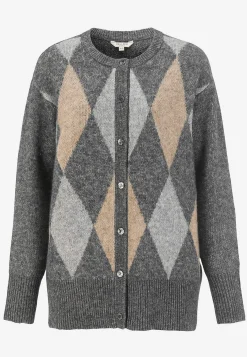 Cardiganer|Trøjer-Cellbes of Sweden Strikket cardigan Grå / Ternet