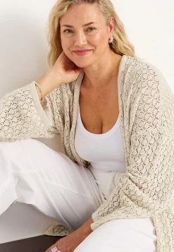 Cardiganer|Cardiganer-Cellbes of Sweden Strikket cardigan med hulmønster | Cellbes