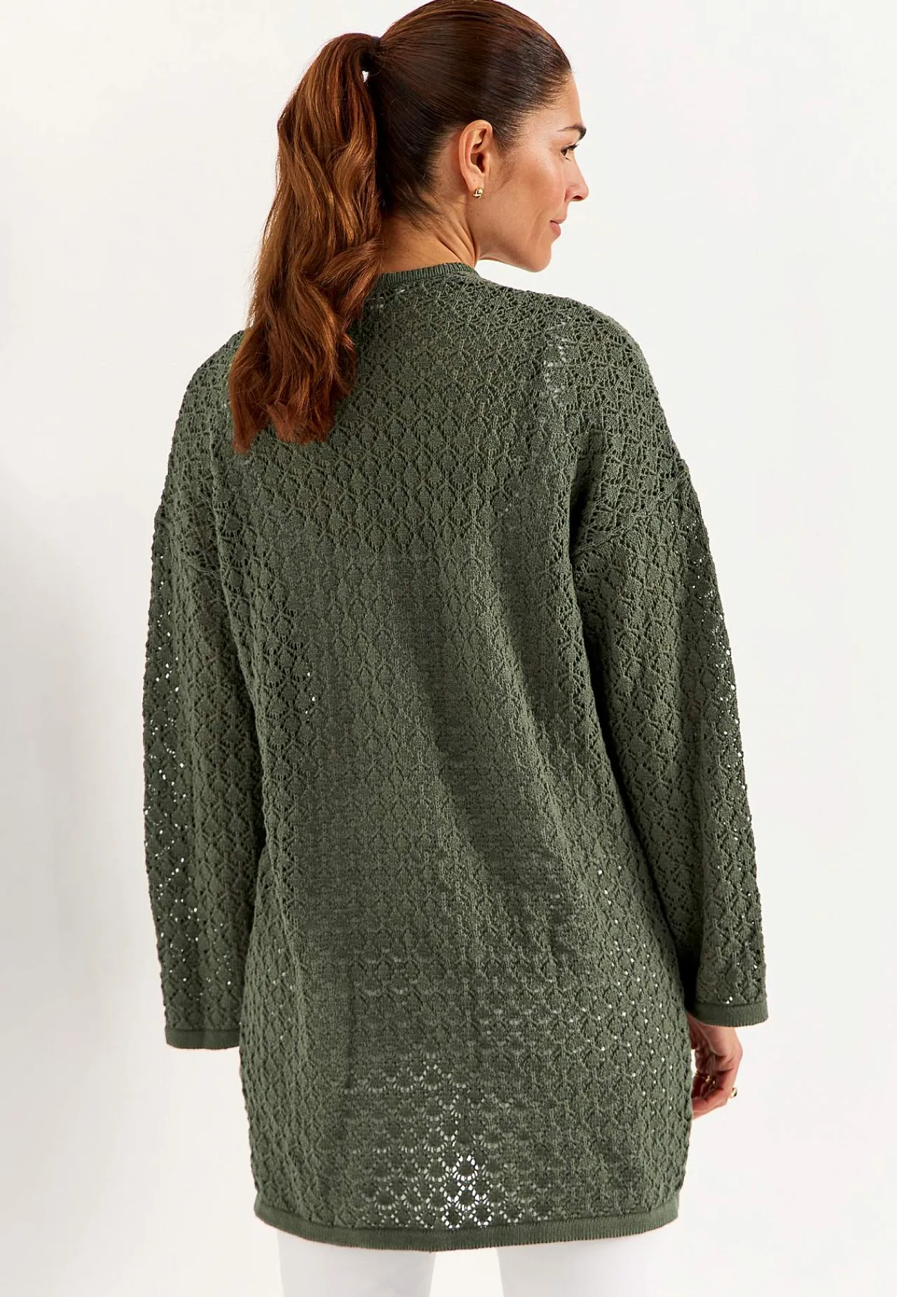 Cardiganer|Cardiganer- Strikket cardigan med hulmønster | Cellbes