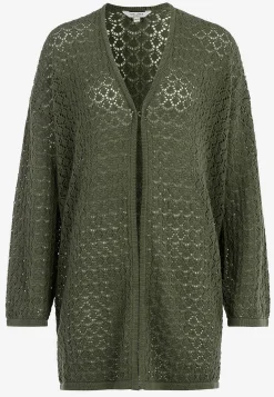 Cardiganer|Cardiganer- Strikket cardigan med hulmønster | Cellbes