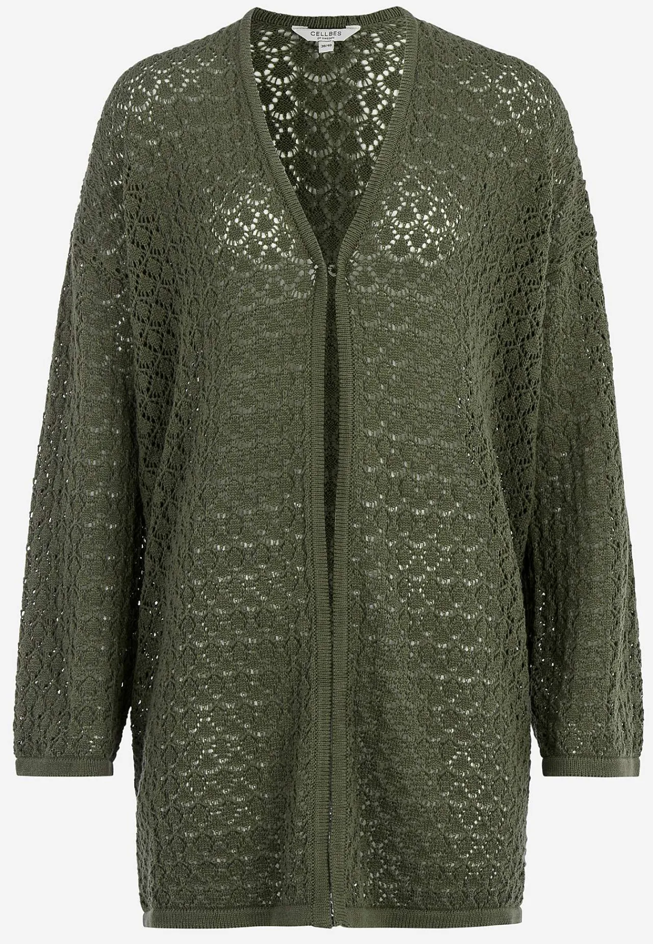 Cardiganer|Cardiganer- Strikket cardigan med hulmønster | Cellbes