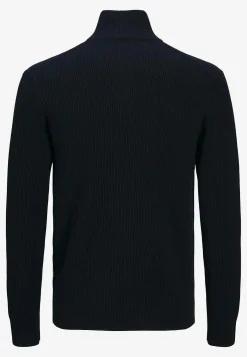 Striktrøjer- Strikket cardigan med lynlås Marine