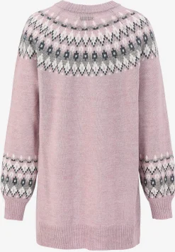 Trøjer|Striktrøjer-Cellbes of Sweden Strikket, jacquardmønstret trøje Rosa / Mønstret