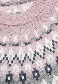 Trøjer|Striktrøjer-Cellbes of Sweden Strikket, jacquardmønstret trøje Rosa / Mønstret