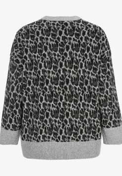 Trøjer|Striktrøjer-Wasabiconcept Strikket, leopard trøje Leopard / Mønstret