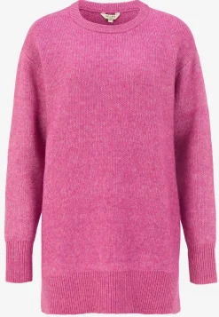 Strikkede|Tunika-Cellbes of Sweden Strikket tunika med slidser Cerise melange