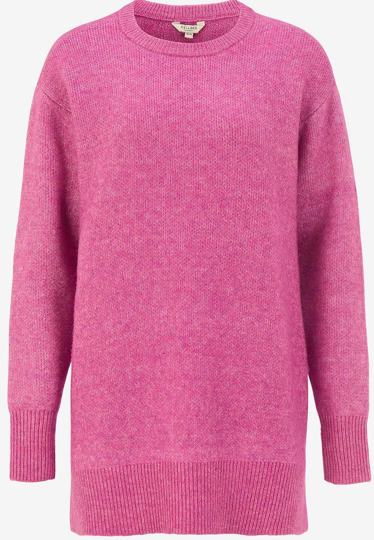 Strikkede|Tunika-Cellbes of Sweden Strikket tunika med slidser Cerise melange