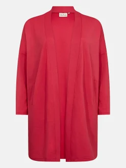 Cardiganer-Wasabiconcept Superblød cardigan med lommer Rød