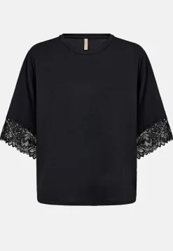 Toppe- Superblød jerseytop med blonde Sort