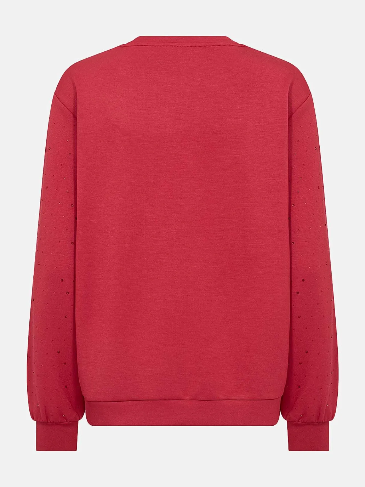Sweatshirts|Toppe-Soyaconcept Superblød jerseytop med rhinsten Rød