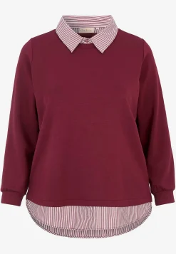 Toppe|Skjorter-Wasabiconcept Superblød jerseytop med syet skjorte krave | Cellbes