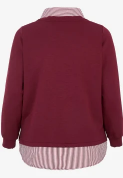 Toppe|Skjorter-Wasabiconcept Superblød jerseytop med syet skjorte krave | Cellbes