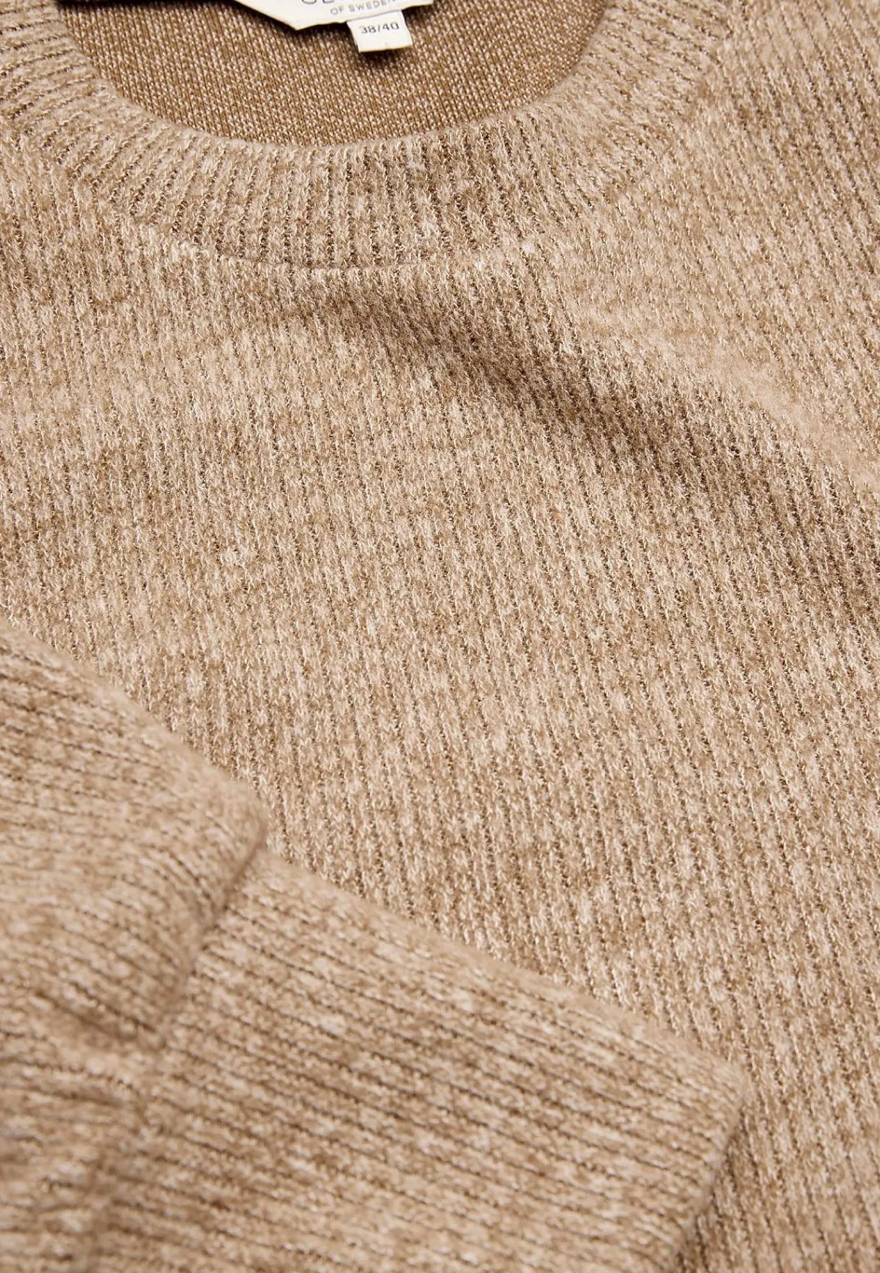 Strikkjoler|Kjoler-Cellbes of Sweden Superblød kjole med lommer Beata Camel beige melange