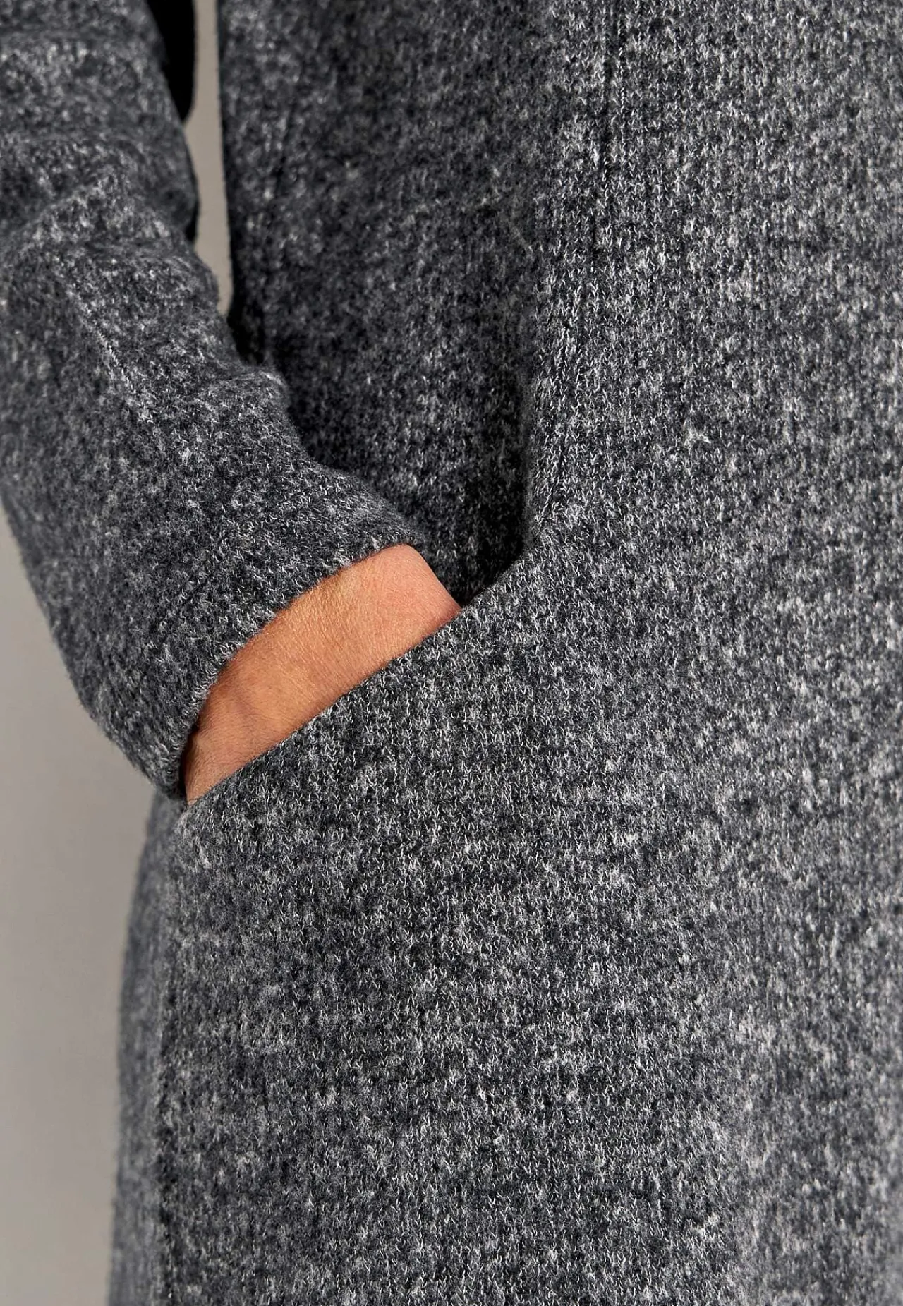 Strikkjoler|Kjoler-Cellbes of Sweden Superblød kjole med lommer Beata Grå / Meleret