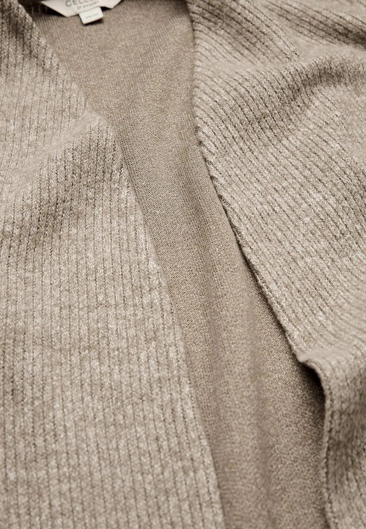 Cardiganer|Trøjer-Cellbes of Sweden Superblød, lang cardigan med lommer Beata Beige / Meleret