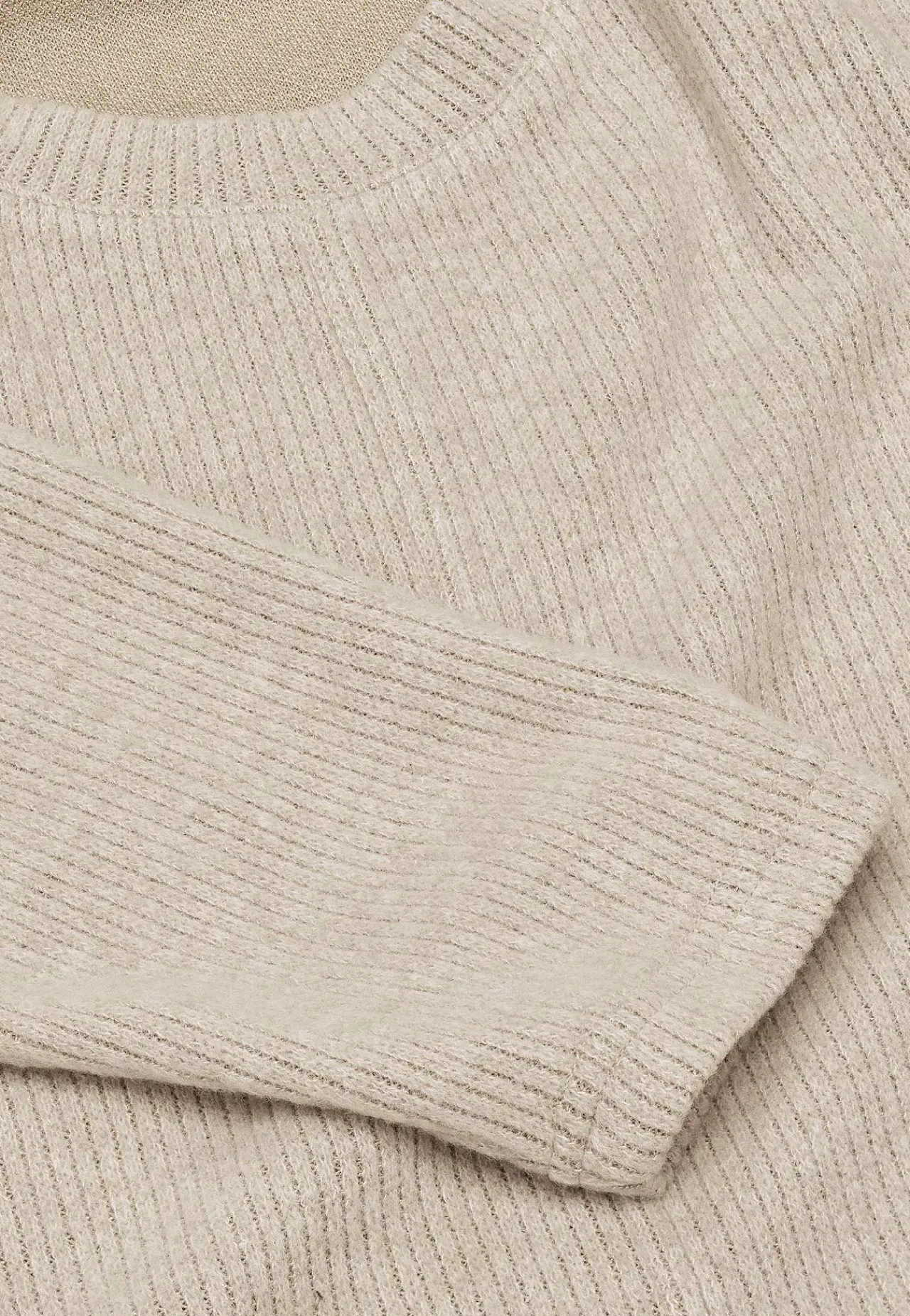 Trøjer|Striktrøjer-Cellbes of Sweden Superblød trøje med dekorativ midtersøm Beata Beige