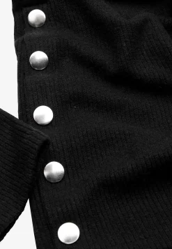 Trøjer|Striktrøjer-Cellbes of Sweden Superblød trøje med knapper Sort