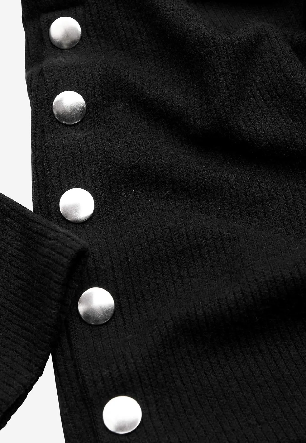 Trøjer|Striktrøjer-Cellbes of Sweden Superblød trøje med knapper Sort