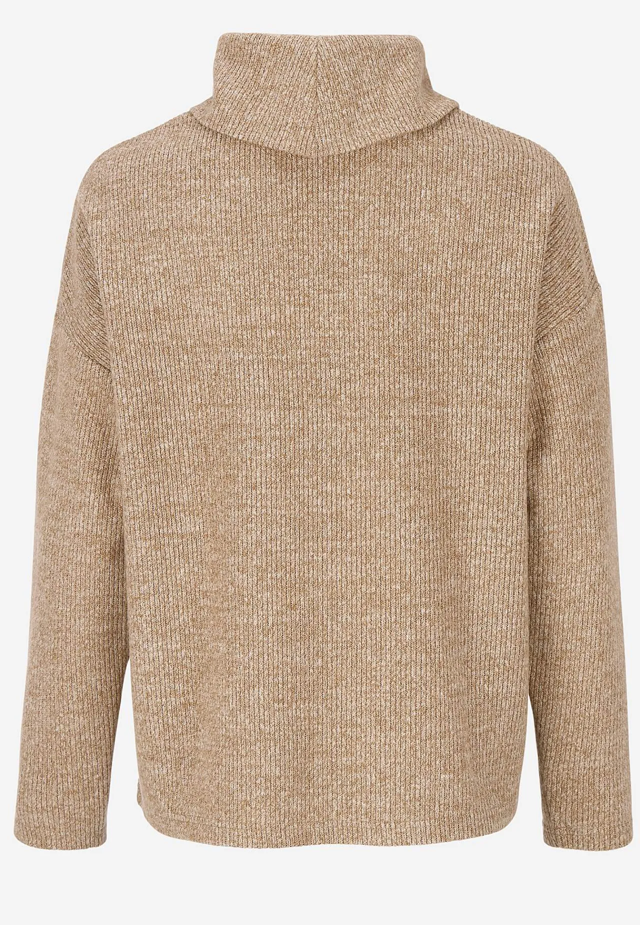 Trøjer|Striktrøjer-Cellbes of Sweden Superblød trøje med krave Beata Camel beige melange