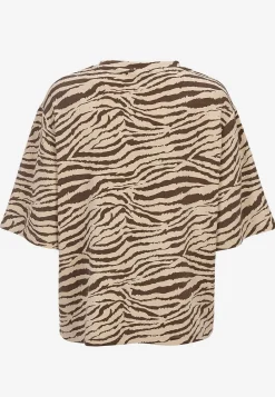 Toppe|T-Shirts-Soyaconcept Superblød t-shirt med zebramønster | Cellbes