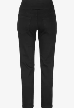 Forårsbukser|Høj Talje- Superkomfortable ankeljeans i denim Elin Sort / Denim