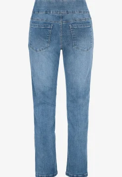 Forårsbukser|Høj Talje-Cellbes of Sweden Superkomfortable ankeljeans i denim Elin Lyseblå denim