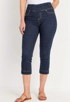 Forårsbukser|Capribukser-Cellbes of Sweden Superkomfortable caprijeggings i denim Elin Mørkeblå / Denim