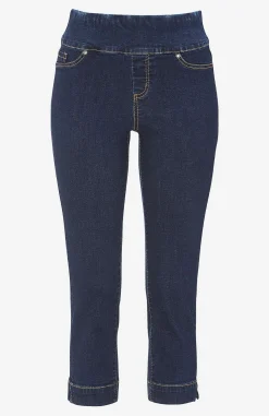 Forårsbukser|Capribukser-Cellbes of Sweden Superkomfortable caprijeggings i denim Elin Mørkeblå / Denim