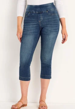 Forårsbukser|Capribukser-Cellbes of Sweden Superkomfortable caprijeggings i denim Elin Mellemblå / Denim