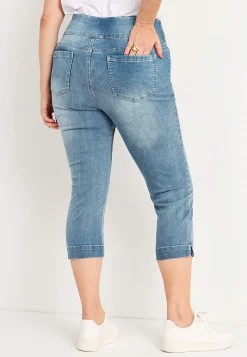 Forårsbukser|Capribukser- Superkomfortable caprijeggings i denim Elin Lyseblå / Denim